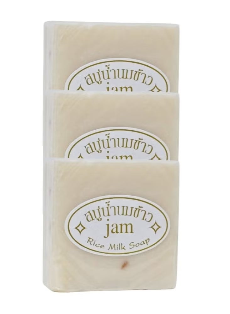 Handmade rice milk soap, 3 pieces, 65 grams
